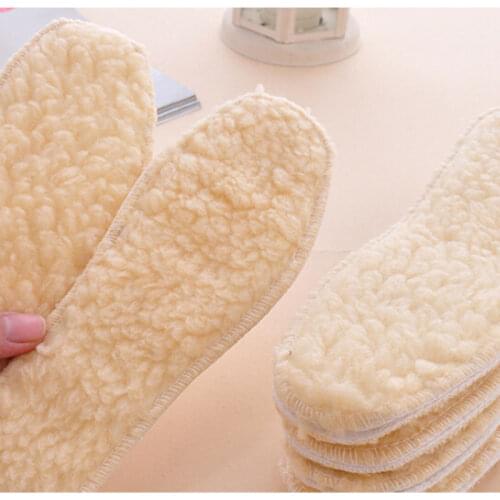 1Pair 25cm Winter Warm Thicken Fleece Insoles Shoes Insoles For Women Men New Arrival