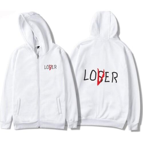 LOSER LOVER zipper hoodies men/women New Arrivals Fashion hip hop zipper hoodies LOSER LOVER jackets zipper hooded casual tops
