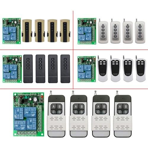 1000m Long Range Smart Multiple DC 12V 24V 10A 4CH 4 CH Wireless Relay RF Remote Control Switch Receiver+Transmitter