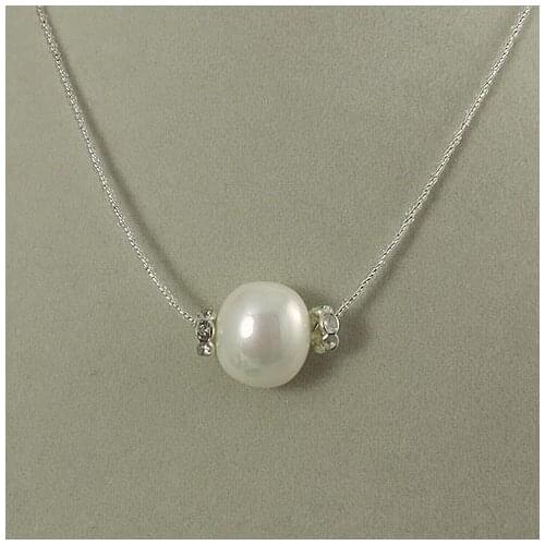 Unique Pearls Jewelry Store Newest Style Shell Pearl Necklace Rhinestone Beads Sea Shell Pearl Jewelry Wedding Fine Jewelry