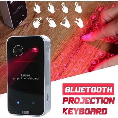 Teclado Virtual inalámbrico con Bluetooth, dispositivo portátil de proyección para teléfono inteligente, PC, mesa, Mini