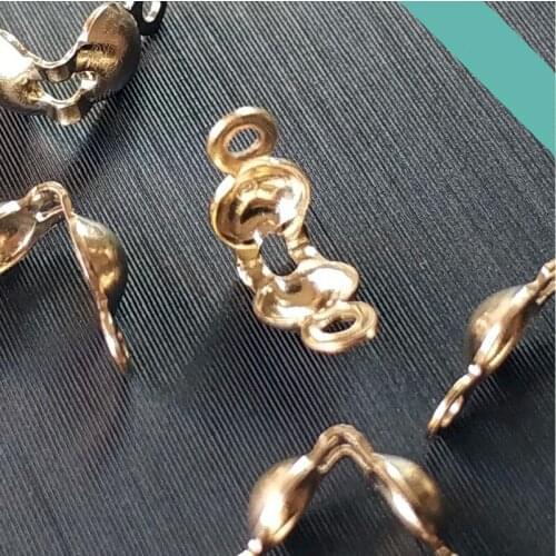 14K gold-filled gold note, buckle necklace, closing buckle, wrapping wire, bean buckle, DIY handmade accessories