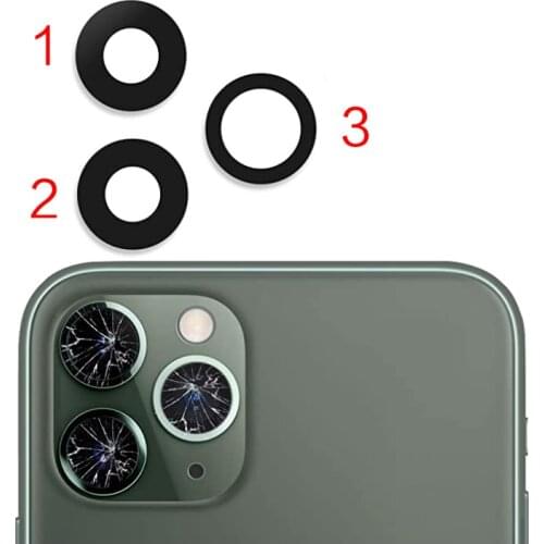 1 Set New Rear Glass Camera Lens Cover with Adhesive For iPhone 12 11 Pro X XR XS Max 7 8 6 6S Plus Back Camera Lens Replacement