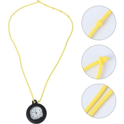 1PC Nurse Round Watch Watch Silicone Nurse Pocket Hanging Watch Gift Watch (White)