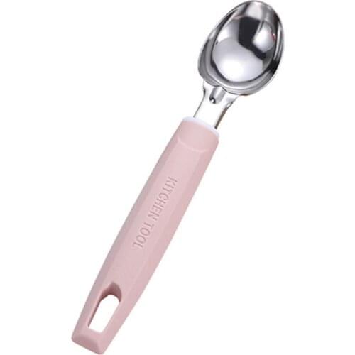 1pc Ice Cream Spoon Stainless Steel Basting Spoon Fruit Scoop Melon Scoop DIY Ice Cream Tools Accessories