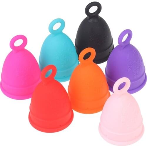 1Pcs Mestrual Cup With Ring Hygiener Period For Women Menstruatie Cup Medical Grade Silicone Menstrual Cup Collector Menstrual