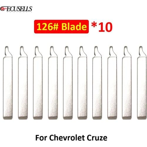 10Pcs/Lot NO.126 126# Universal Flip Remote Car Key Blade Uncut Blade for Chevrolet Cruze for Buick Execelle 2015 KD VVDI Remote