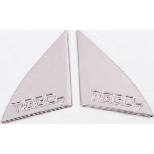2pcs For chery tiggo7 tiggo 7 2016-2019 car A-pillar triangle decorative patch stainless steel Car accessories