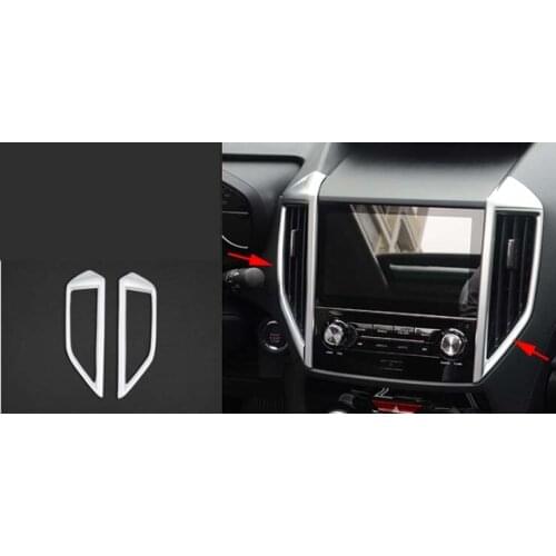 Interior Frame Dashboard Middle Air Vent Outlet Cover Trims Car Cover Trim For 2019-2021 Subaru Forester 2PCS