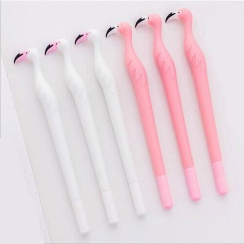 500 pcs Creative Cute Swan Kawaii Plastic Gel Pens Stationery School Officel Supplies Gift Styling Handles Black ink