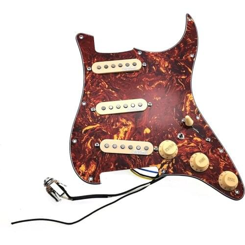 7-Way type fully loaded Prewired Pickguard For Strat Guitar Wilkinson SSS Ainico 5 Single coil Guitar Pickups
