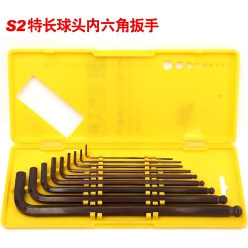 9pcs Double-end L Type Screwdriver Hex Wrench Set Allen Key Hexagon Flat Ball Torx Star Head Spanner Key Set Hand Tools