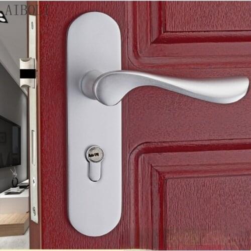 European-style Space Aluminum Door Lock Indoor Bedroom Wooden Door Mechanical Door Lock Hardware Lock Simple Room Door Lock