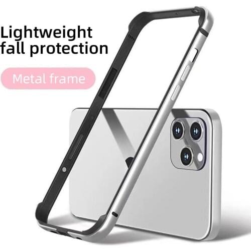 Luxury Shockproof Protective Aluminum Silicone Mobile Phone Case For iPhone 12 Pro Max Mini 11 X XS 8 Cellphone Back Cover Funda