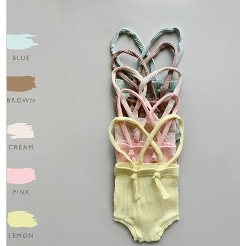 Breathable Infant Kids Suspender Summer Baby Girls Boys Solid Color High Waist Bandage Shorts