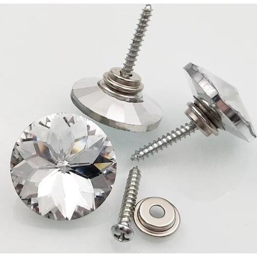 Redbud Crystal Button with Self tapping Screw Upholstery Buttons Sofa Sewing Buttons Headboard Decoration20mm, 25mm, 30mm10pcs
