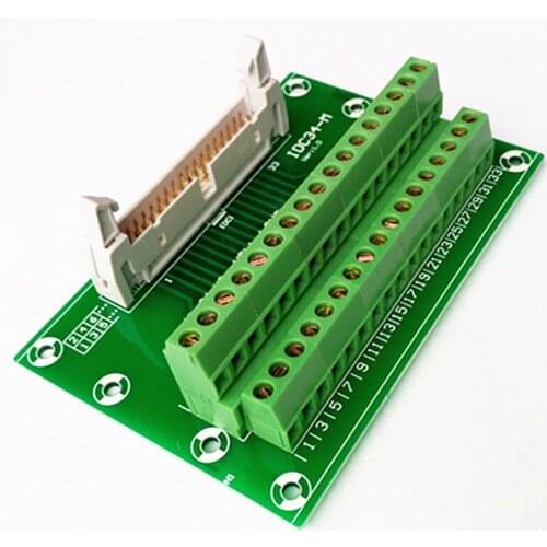 IDC34 2x17 Pins 0.1" Male Header Breakout Board, Terminal Block, Connector