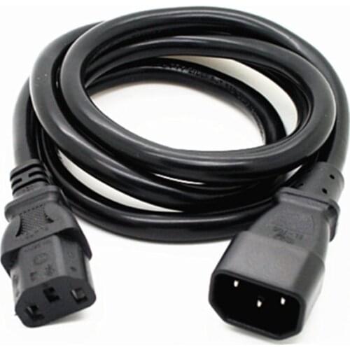IEC 320 3-Pin C14 Male To C13 Female Main Power Extension Cord Lead Cable 1M