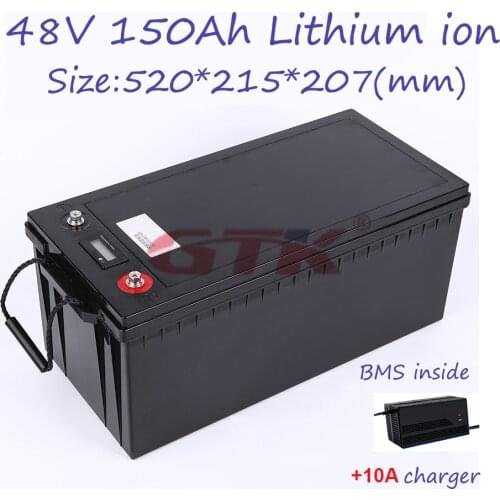 48v 150AH li-ion Lithium Replace power battery 48v 100Ah 5kwh 7kwh for Golf cart backup RV EV inverter Solar System +15A charger