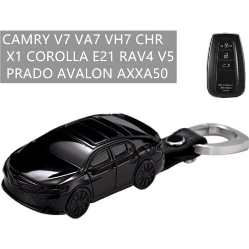 Car Model Car Key Case Cover Fob Keychain Suit For TOYOTA CAMRY V7 VA7 VH7 CHR X1 COROLLA E21 RAV 4 V 5 PRADO AVALON AXXA50