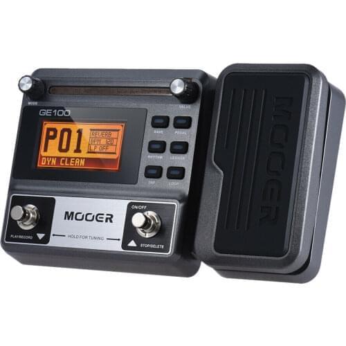 MOOER GE100 Guitar Effect Pedal Multi-Effects Processors Electric Guitar Pedal Metronome 180s Loop Recording US Plug