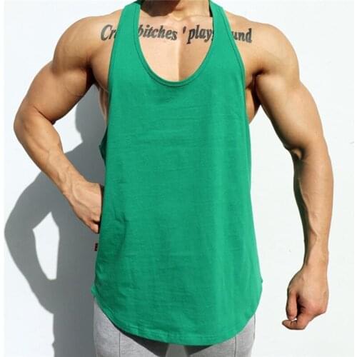 2021 Summer Brand Mens Running Vest Gym Sleeveless Shirt Slim Fit Tank Men Sport Vest Tops Workout Training Man Singlet