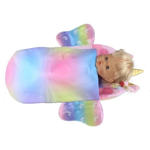 New Multicolor pony Sleeping Packet Suitable For Carrying 43cm Baby Doll 17 Inches Doll Accessories