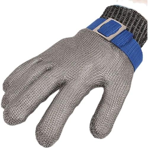 Metal slaughter repair woodworking anti-cutting stainless steel grade 5 plus PE steel ring cut-proof gloves