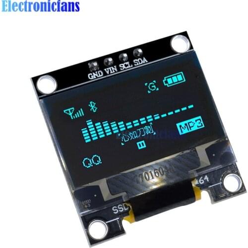 0.96'' 0.96 Inch Blue OLED LED Display Module I2C IIC Serial 128X64 128*64 Controller Driver Board Compatible For Arduino STM32