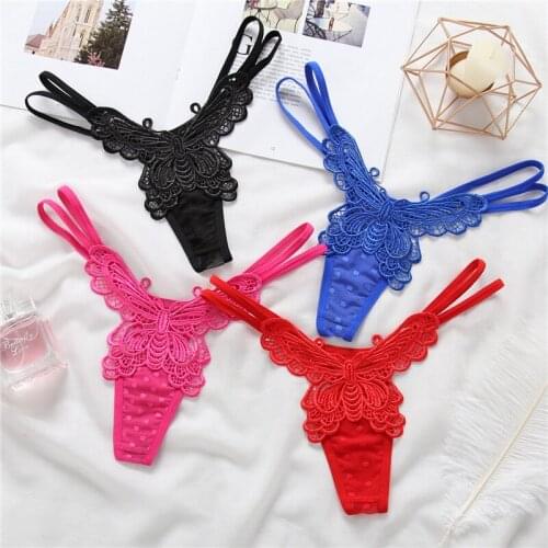 Porno Womens Sexy Lingerie Lace Panties Sexy Crotch Pearl Massaging Thong G-Strings with Beads Erotic Underwear Briefs