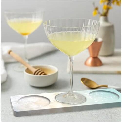 Transparent Silicone Mold Wine Bottle Wine Glass Tray Geometric Rectangular Mold Epoxy Resin Molds For Jewelry