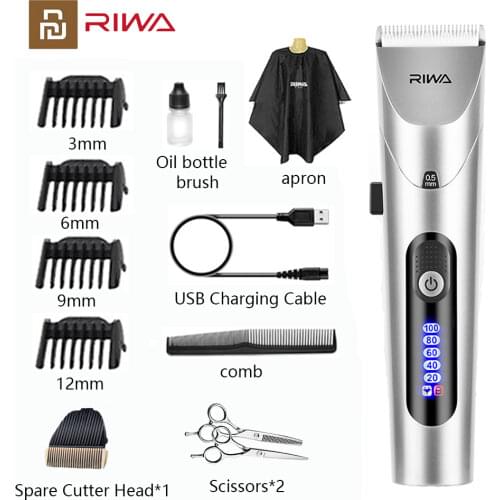 Xiaomi RIWA RE-6305 Washable Rechargeable Hair Clipper Professional Barber Trimmer With Carbon Steel Cutter Head