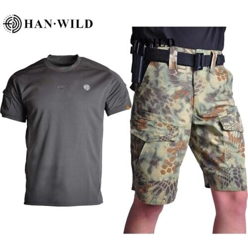 Summer Mens Camo Cargo Shorts/Shirts Cotton Military Camouflage Jogger Board Short Multi-Pocket Hiking Shorts Men Clothing