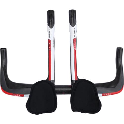 Tt bar+bar ends12K full carbon tt handlebarTime Trial Handlebar Track Bike Parts internal handlebar triathalon bike rest bars