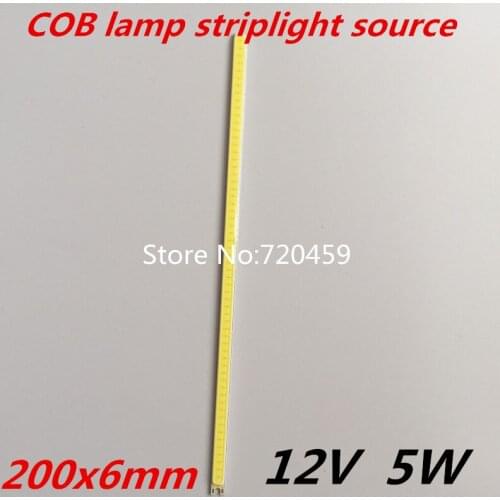 200x6mm LED MODULE COB lamp striplight source LED light Surface light source 6 mm wide DC12V White