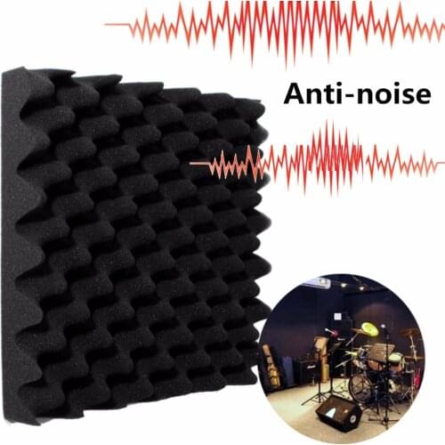 30*30*6cm Soundproofing Foam 1PC Black Acoustic Foam Sound Treatment Studio Room Absorption Wedge Tiles Polyurethane Foam