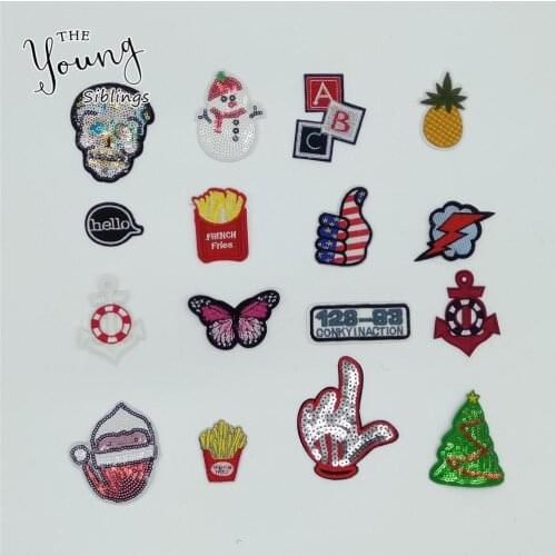 Fashion Children love Cartoon Hot melt Adhesive Applique Embroidery Patches Stripes DIY Decoration Accessories patch 1pcs sell