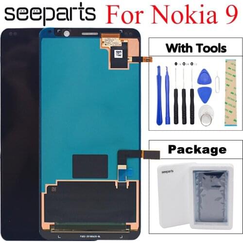 100% Tested Warranty 2560x1440 For 5.5" NOKIA 9 LCD nokia9 LCD Touch Screen Digitizer Assembly For Nokia 9 (2018 Version) LCD
