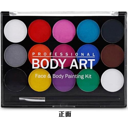 15 Colors Face Painting Body Makeup Non Toxic Safe Water Paint Oil With Brush Christmas Halloween Party Tools
