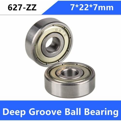 50/100pcs high quality 627ZZ miniature ball bearing 627 627Z 627-2Z shielded deep groove ball bearings 7*22*7mm
