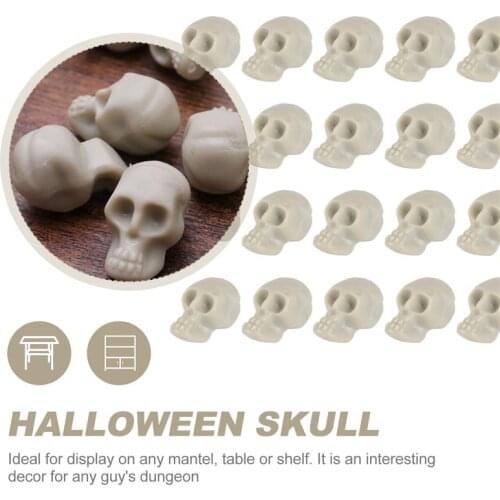 50pcs Halloween Skull Props Toys Funny Plastic Skeleton Children Party Favors Tricky Toys DIY Gift Accessary