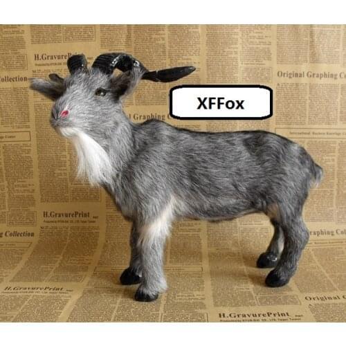 Big simulation new gray goat model polyethylene&furs real life sheep doll gift about 33x28cm xf2104