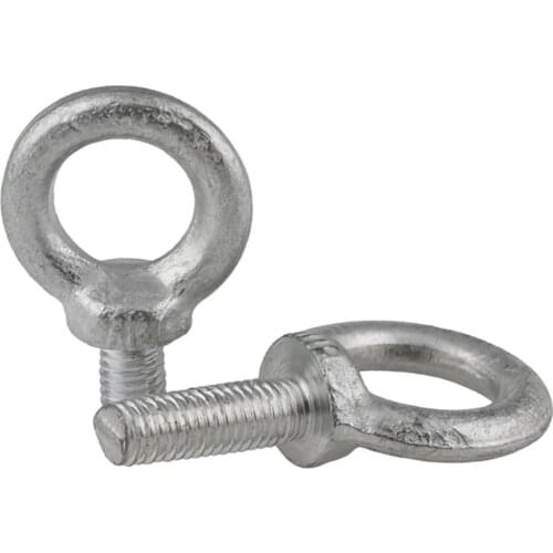 Eye Bolts M6M8M10M12M14M16M18M20 Lifting Eye Screws White Zinc Plated Carbon Steel Ring Screws Length 12mm-60mm