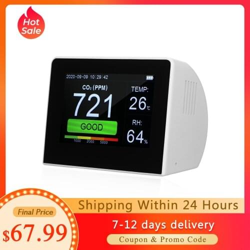 CO2/RH/Temp. 3-in-1 Air Quality Detector Temperature Humidity Monitor CO2 Meter Tester Hygrothermograph with Data Logger