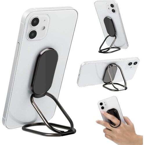 Phone Ring Holder Finger Kickstand 360 Degree Rotation Metal Cell Phone Ring Grip Foldable Cellphone Stand for Magnetic Car Hold