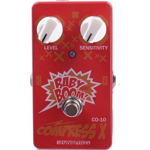 Biyang Baby Boom Series CO-10 Electric Bass Effect Pedal Compress X Compressor Effect guitar pedal True Bypass Free Connector