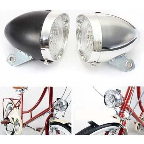 Bright, Retro Style Bicycle Head Lamp 3 LED 2Modes Bicycle Bike Front Light Lamp Headlight Vintage Flashlight Headlamp