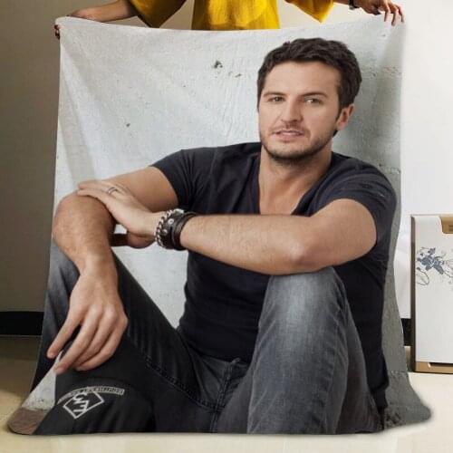 Musife Custom Luke Bryan Flannel Blanket Design Your own Blanket Flannel Blankets for Sofa DIY Dropshipping