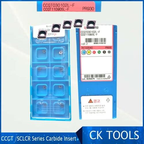 Top quality ko insert SCLCR CCGT030102 CCGT030104 CCGT0 PR930 TN60 Wearproof Carbide Insert Lathe Mill CNC tools