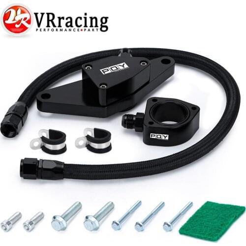 Coolant Bypass Kit With Braided Hose Line For 07.5-18 Dodge Ram All 6.7 6.7L Cummins & 03-07 5.9L Manual Diesel